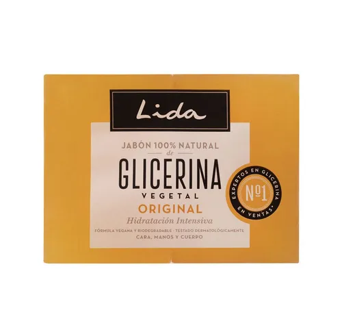 Lida Körperpflegemittel 100% NATÜRLICHE SEIFE ORIGINAL GLYCERIN LOT 2 x 125 gr