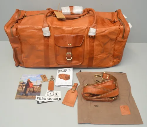 Berliner Bags Vintage Reisetasche New York XXXL Weekender aus Leder Sporttasche