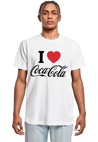 Merchcode Men's MC894-Coca Cola I Love Coke Tee T-Shirt, Weiß, XL - Vielseitiges T-Shirt für jeden Anlass, das höchsten Tragekomfort bietet. Ideal für lässige und schicke Looks. Pflegeleicht und langlebig – perfekt für den Alltag.
