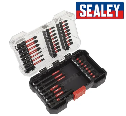 Sealey 38pc Elektrowerkzeug Bit Set Akkuschrauber/Schraubendreher Inkl. Langen