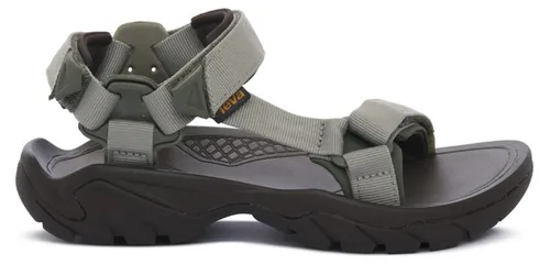 Teva Terra Fi 5 Universal Sandalen für Damen – Seagrass / Deep Lichen Green - Die Teva Terra Fi 5 Universal Sandalen für Damen sind ideal für Mehrtageswanderungen. Mit schnelltrocknendem, recyceltem Gurtband und hervorragender Dämpfung sind sie bequem und nachhaltig.