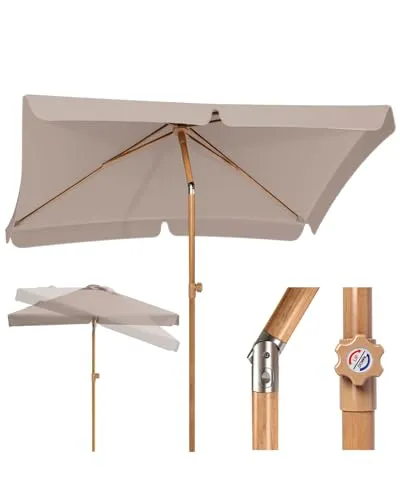 Sekey Rechteckschirm Sonnenschirm mit UV50+ Schutz für Terrasse und Balkon