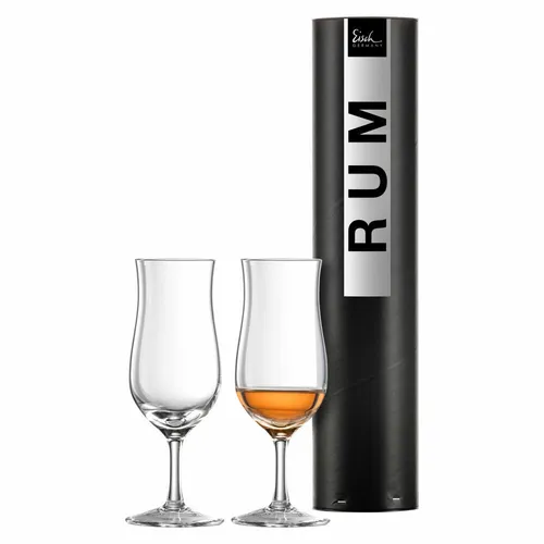 Eisch Jeunesse Rumglas 514/63 GR - 2 Stück in Geschenkröhre - Likörgläser, edles Design und perfekte Handhabung für ein stilvolles Genusserlebnis.