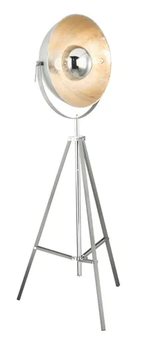 Globo Stehlampe, höhenverstellbar in silber von Globo