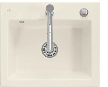 Villeroy & Boch Subway 60 S Ivory Keramikspüle mit Exzenterbetätigung - Hochwertige Keramikspüle in Ivory, ideal für Unterschränke ab 60 cm. Mit praktischer Exzenterbetätigung für komfortable Handhabung.