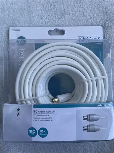 Schwaiger Antennen Anschlusskabel 90 dB - 20,0m, 2-Fach Schirmung, ideal für störungsfreien HDTV Empfang