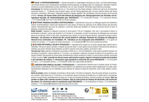 bio-chem Solar- und PV Photovoltaik-Reiniger