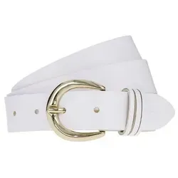 Tamaris Ledergürtel Essential Classics 75 cm - Weiß - Hochwertiger Ledergürtel aus 100% Leder, ideal für jeden Anlass und mit eleganter Dornschließe für perfekten Sitz.