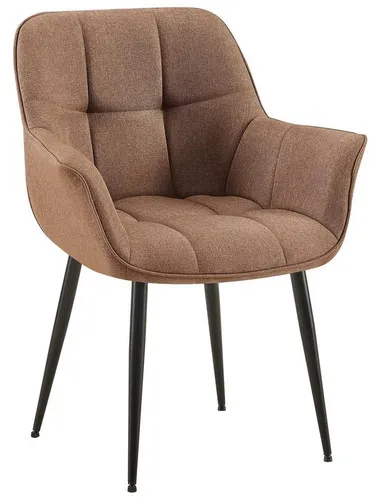 CLP Armlehnenstuhl Roseville, Taupe - Stuhl für Esszimmer mit gepolsterter Rückenlehne und Armlehnen für optimalen Komfort, strapazierfähig und bis 150 kg belastbar.