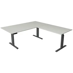 Kerkmann Move 3 elegant elektrisch höhenverstellbarer Schreibtisch - Kinderschreibtisch in L-Form, höhenverstellbar von 72 bis 120 cm für ergonomisches Arbeiten und mehr Bewegung im Alltag.