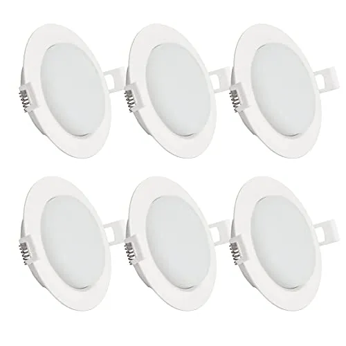 6er Set LED Einbaustrahler GX53 10W rund weiß in weiß von Maxkomfort