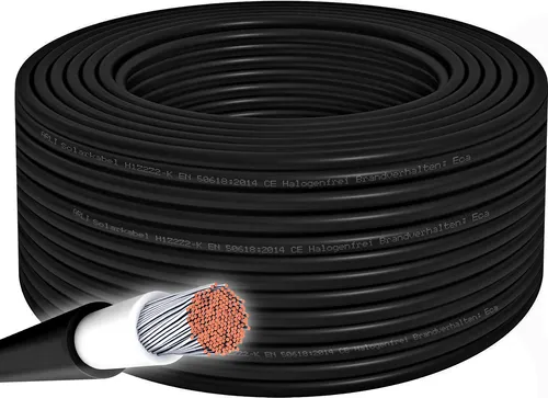 Produktbild ARLI Solarkabel 4 mm² 50m Solarleitung H1Z2Z2-K schwarz Halogenfrei ( 1x 4mm² )
