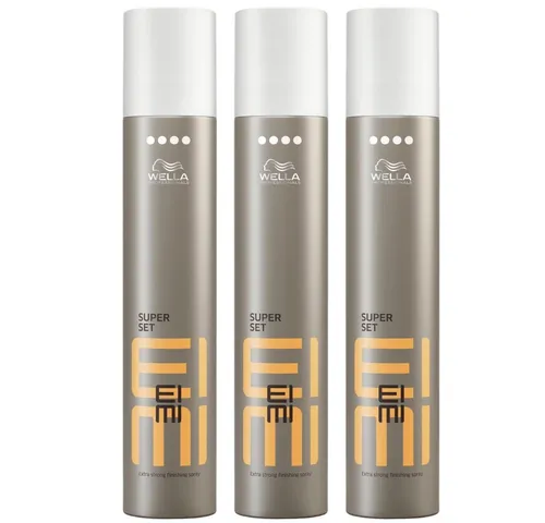 Wella EIMI Super Set Finishing Haarspray 500 ml – 3er-Pack mit extra starkem Halt