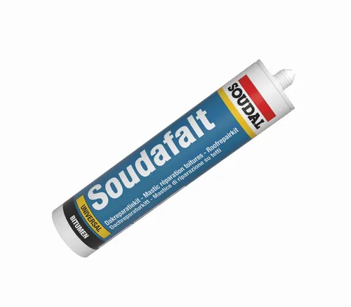 Soudal Bitumen Dachdicht 310ml - Hochwertiger Bitumendichtstoff für Flachdächer - Effektiver Fugendichtstoff für Dach- und Flachdachanwendungen, sorgt für zuverlässige Abdichtung und Schutz vor Feuchtigkeit.