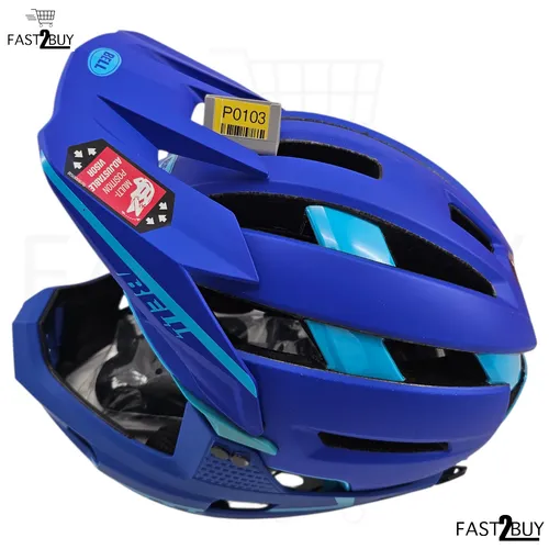 Bell Bike Unisex Super Air R Spherical Fahrradhelm – Matte/Gloss Blue, M