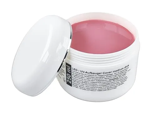 World of Nails-Design BasicLine UV-Gel Aufbaugel cover medium milchig - Gel für Nageldesign, ideal für Naturnagelverstärkung und Babyboomer Look, milchig-transparent nach dem Aushärten, sehr gut modellierbar und elastisch.