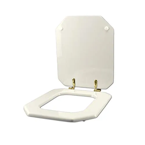 Duravit WC-Sitz 1930, achteckig, weiß, Scharnier Gold, Soft-Close-Duravit