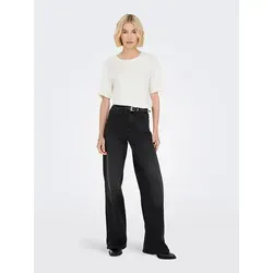 JDY Jeans - Comfort Fit in Schwarz - XS/L32 - Jeans in Comfort Fit mit High Waist Bundhöhe, weit geschnitten und 5-Pocket-Design für optimalen Tragekomfort und stilvollen Look.