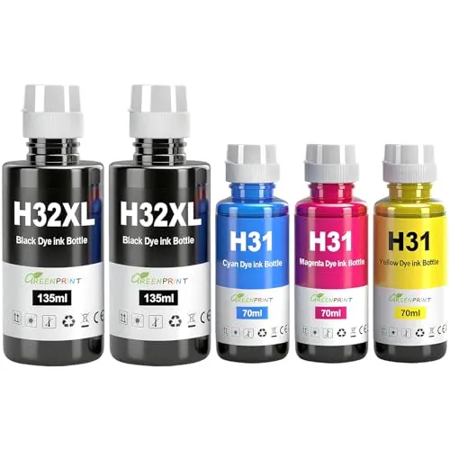 GREENPRINT 31 32XL Tinte Multipack für HP Drucker, mehrfarbig,GREENPRINT