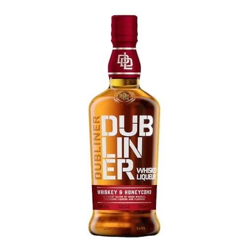 Dubliner Irish Whiskey Liqueur - Whiskey & Honeycomb - Likör mit Honig und Karamellgeschmack, 30% Vol. - ideal für süße Cocktails oder pur auf Eis, fängt den Charakter von Dublin ein.