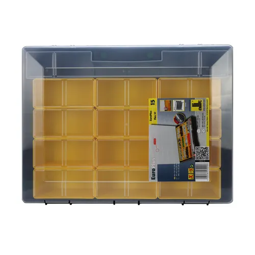 Sortimentskasten Flex 37-15 Fächer gelb Kleinteile Magazin