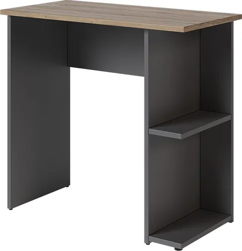Vicco Schreibtisch Simple, Anthrazit/Artisan, 80 x 40 cm - Stylischer Computertisch mit praktischem Regal, ideal für kleine Räume. Bietet Platz für Computer und Bürobedarf, gefertigt aus pflegeleichter Spanplatte für eine einfache Reinigung.
