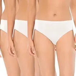 Schiesser 3P Essentials Cotton Briefs Weiß Baumwolle 40 Damen