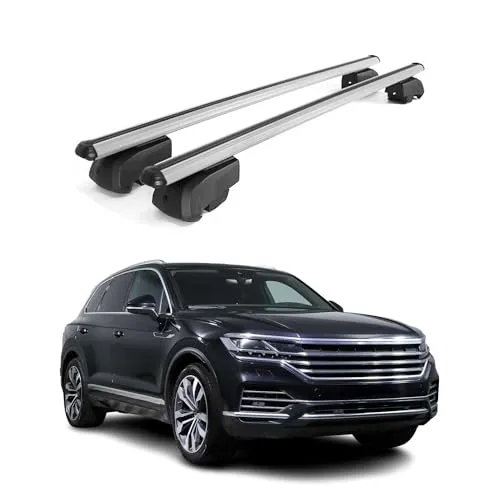 OMAC Dachträger Gepäckträger für VW Touareg 3 (2018-2023) - Hochwertiger Aluminium-Dachgepäckträger mit ABE, abnehmbar und wasserbeständig. Ideal für Fahrrad-, Ski- und Kajakträger, bietet Flexibilität für alle Abenteuer.