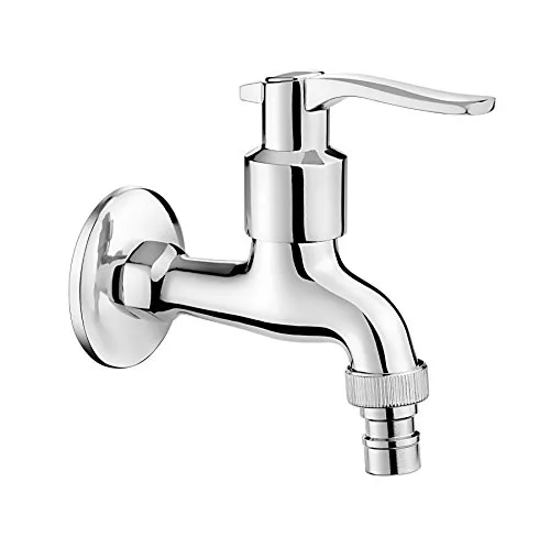 DEANTE Wasserhahn BEZ_122L, Chrom - Kaltwasser-Armatur mit Aerator für effizienten Wasserfluss; ideal für Wandmontage und sorgt für einen sparsamen Wasserverbrauch.