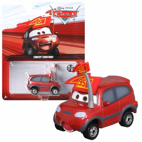 Mattel HFB51 Disney Pixar Cars  Timothy Twostroke Spielzeugauto Modell Fahrzeug Actionauto 5 cm Maßstab 1:55