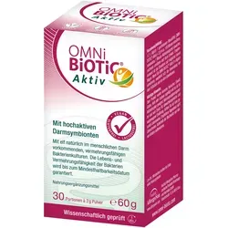 Omni BiOTiC Aktiv Pulver 60 g - Probiotische Unterstützung für Ihr Wohlbefinden - Nahrungsergänzungsmittel mit hochwertigen Probiotika zur Förderung der Darmgesundheit und des Immunsystems.