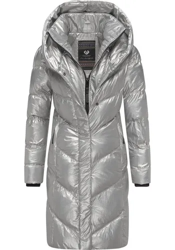 Ragwear Damen Shiny Mantel Natalka Bling - Wasserdichter Winterjacke - Funktionsjacken mit glänzendem Obermaterial, ideal für kalte Tage. Wasserdicht mit 4000mm Wassersäule, bietet optimalen Schutz bei Regen und hohen Tragekomfort durch gerade Passform.