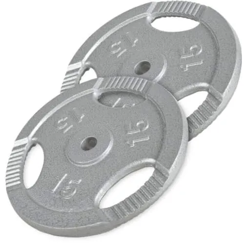 GORILLA SPORTS® Hantelscheiben - Einzeln/Set, 0,5kg bis 30kg, Tri-Grip, Gusseisen - Hantelscheiben aus robustem Gusseisen mit ergonomischen Tri-Grip-Griffen, ideal für effektives Krafttraining und Muskelaufbau. In verschiedenen Gewichtsausführungen erhältlich.
