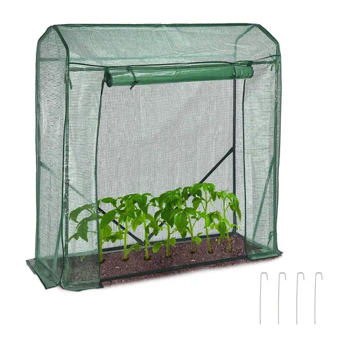 Stabiles Tomaten Gewächshaus - Foliengewächshaus für Garten - Garten-Zubehör: Robustes Foliengewächshaus mit einfacher Montage, ideal für den Anbau von Tomaten und anderen Pflanzen.
