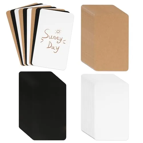 Blätter Karteikarten Blanko 9 x 5.4cm Karte Kraftpapier Blanko Karten zum Selbstgestalten Kraftpapier Karten Klein Moderationskarten,Visitenkarten,Flash Cards für DIY Schule Büro Vokabel Lernen 300