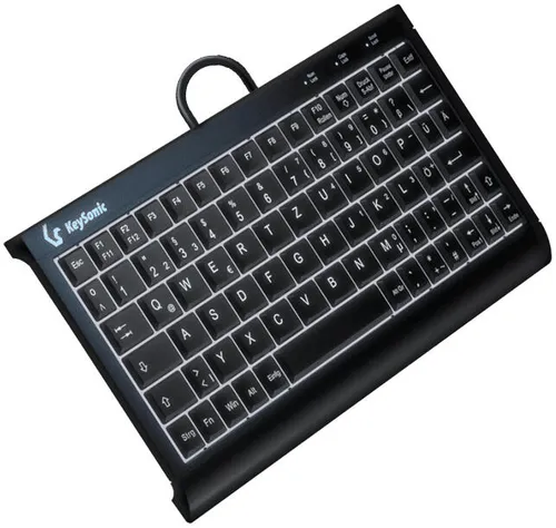 KeySonic TAS KSK-3011ELC (DE) Super-Mini Tastatur mit Nummernblock - Tastaturen: Kompakte Super-Mini-Tastatur mit integriertem Nummernblock, perfekt für unterwegs und platzsparend im Büro.