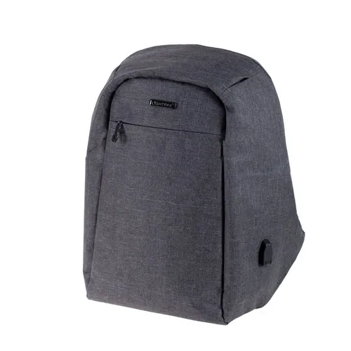 LIGHTPAK Rucksack Safepak grau 46153 - Laptop-Rucksack in elegantem Grau, ideal für den täglichen Gebrauch mit gepolstertem Fach für optimalen Schutz Ihres Laptops.