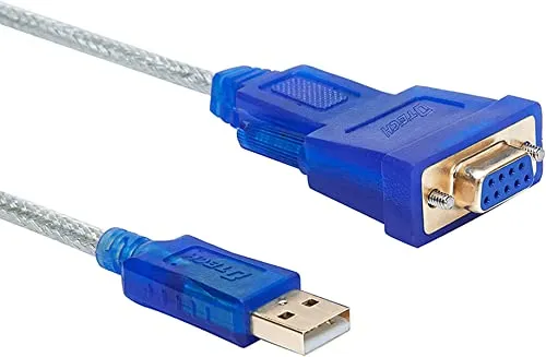 DTECH 3 Fuß USB auf Seriell Buchsen Adapter Kabel DB9 RS232 auf USB 2.0 Kabel mit Prolific PL2303 Chip Windows 11 10 8 7 Mac Linux