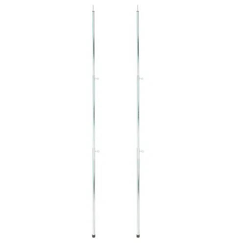 Aufstellstangen Sonnensegel 2er Set 3 Teilig Stahl Teleskopstangen Tarpstange