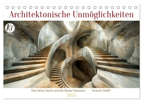 CALVENDO Wandkalender Architektonische Unmöglichkeiten (Tischkalender 2026 DIN A5 quer), CAL
