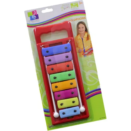 Concerto 707304 Xylophon mit 8 Töne, Xylofon aus Kunststoff, Kinderxylophon ca. 25cm, Kinderinstrume (707304)