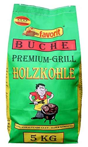 Favorit Buchen-Holzkohle 5kg (Grillkohle/Holzkohle in Premium Qualtiät