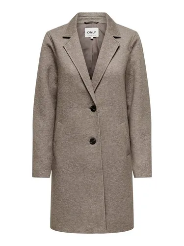 ONLY Übergangsmantel in Taupe - XS - Funktionsjacke mit recyceltem Polyester, eleganter Reverskragen und praktischen Eingrifftaschen für einen nachhaltigen und stylischen Look.
