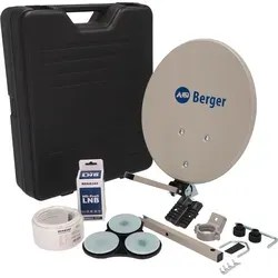 Berger Mobile Sat-Anlage Komplettset mit Single-LNB im praktischen Campingkoffer