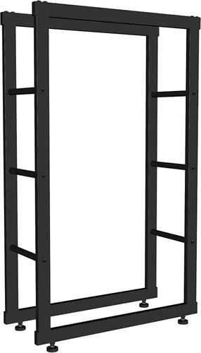 Mucola Kaminholzregal 60x25x100 cm - Kaminholzregal aus pulverbeschichtetem Metall, korrosionsbeständig und ideal für Innen- und Außenbereiche. Mit mehreren Fächern für platzsparende und ordentliche Lagerung Ihres Brennholzes.