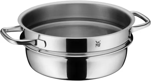 WMF Dampfgartopf aus Edelstahl 18/10 - Töpfe mit wärmereduzierenden Griffen für schonendes Dampfgaren, spülmaschinengeeignet und ideal für gesunde Ernährung.