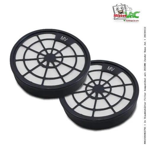 2x Staubbehälter Filter kompatibel mit ZEEGMA Zonder Base Jet