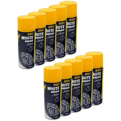 Kettenspray Ketten Spray MANNOL White Grease Sprühfett Schmierfett 10x 450 ml
