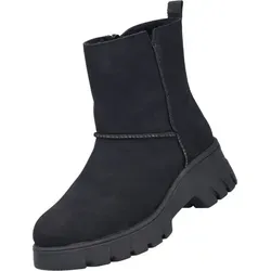 Rieker Damen Stiefelette gefüttert Schwarz - Größe 36 - Wanderschuhe: Warm gefütterte Stiefelette mit Reißverschluss für leichten Einstieg, ideal für kalte Tage. Extra weiche Decksohle und 5,5 cm Blockabsatz sorgen für hohen Komfort.
