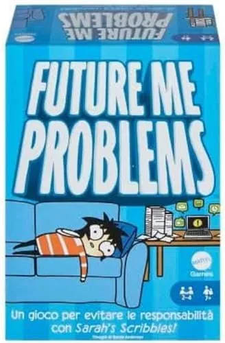Future Me Problems - Sarah's Scribbles Kartenspiel mit 2 Kartendecks für 2 bis 4 Spieler, Perfekt für Familien-Spielabende, Spielzeug für Kinder, 7+ Jahre, HPH14